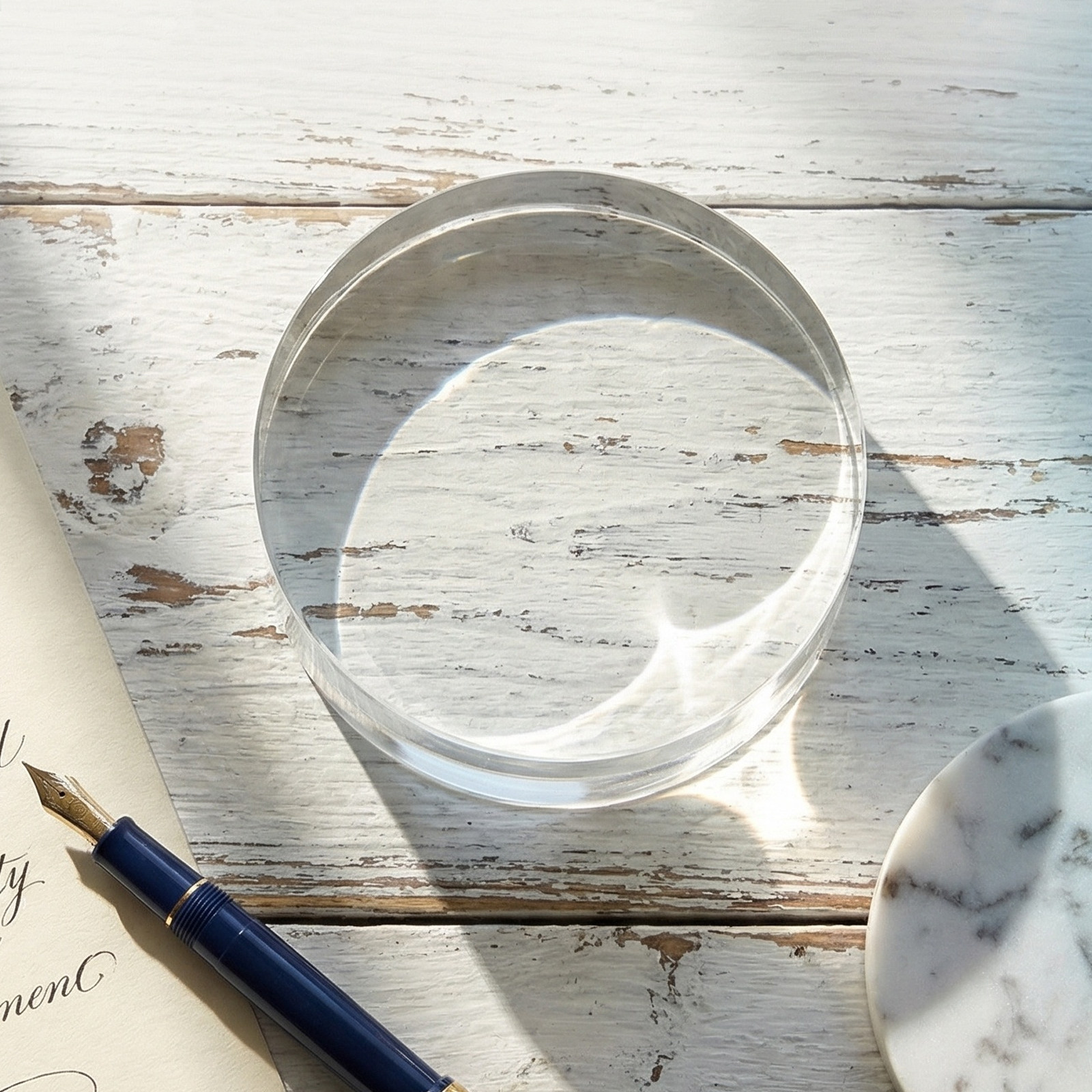 3.15 Inch Round Clear Crystal  - Book Weight Glass のレビューと価格