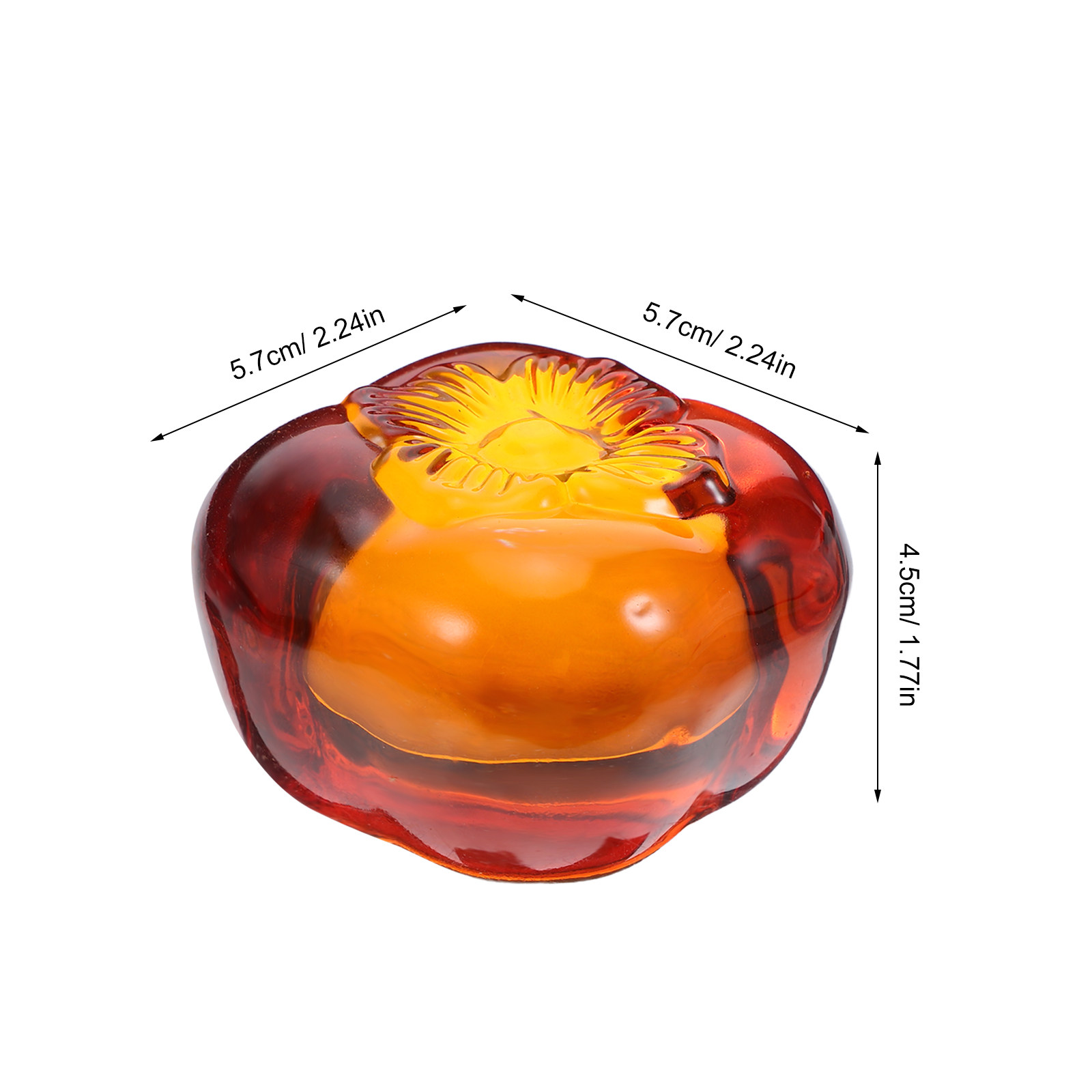 Realistic Glass Persimmon Pape - Book Weight Glass のレビューと価格