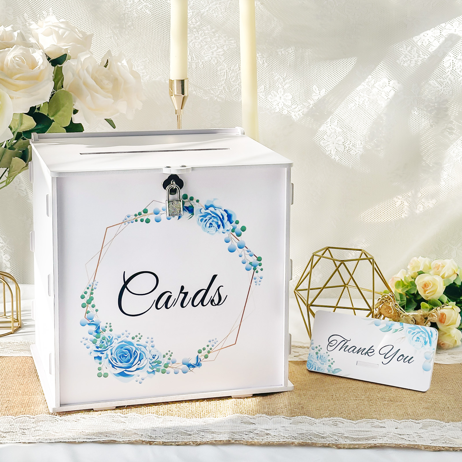 White Wedding Card Box with Lo - Card Index Box のレビューと価格
