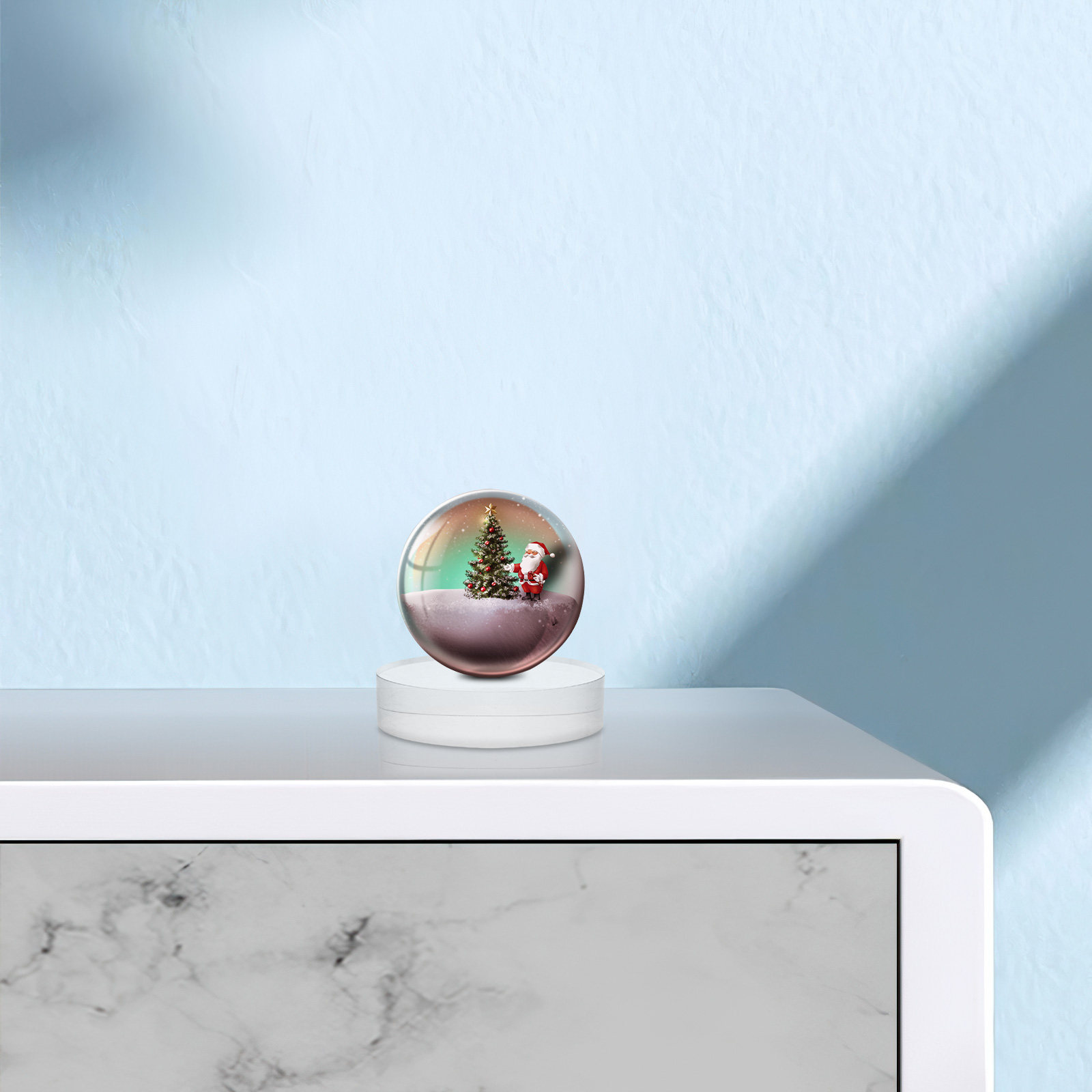 Crystal Clear Round Glass Pape - Paper Weight Crystal のレビューと価格