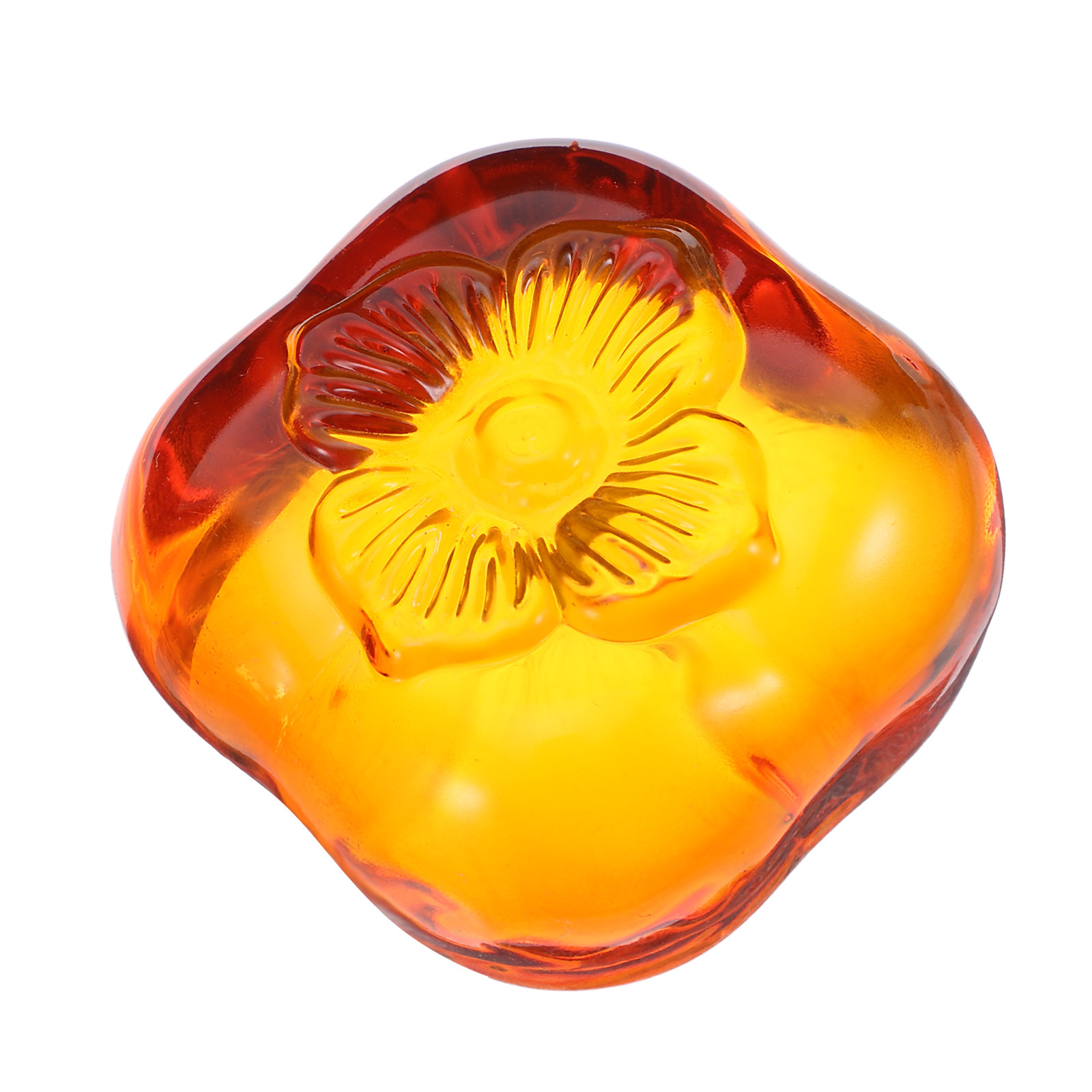 Crystal Persimmon Desk Paperwe - Book Weight Glass のレビューと価格