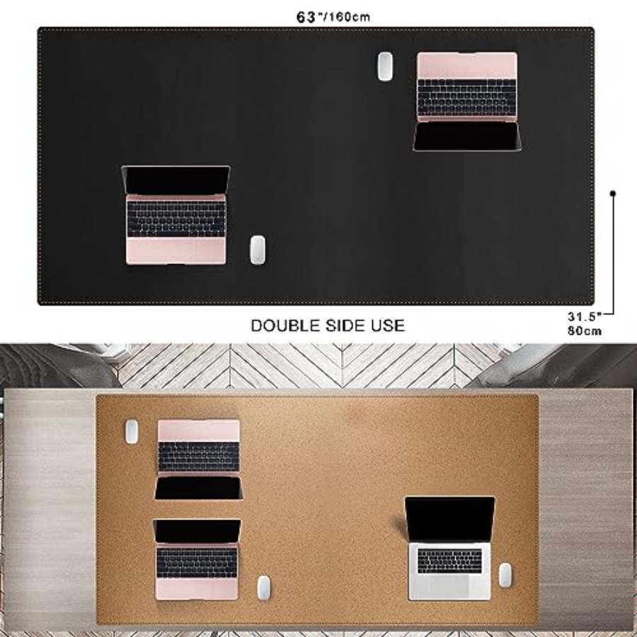 63x31.5 Leather Desk Mat XXL L - Leather Desk Pad のレビューと価格
