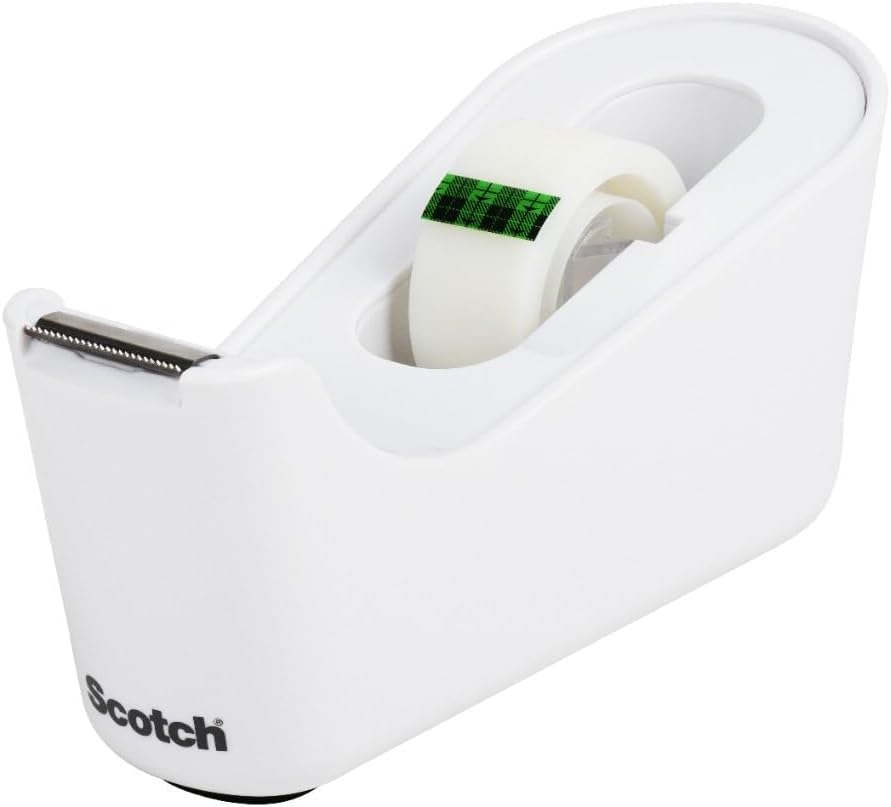Desktop Tape Dispenser, White, - Tape Dispenser Weighted のレビューと価格