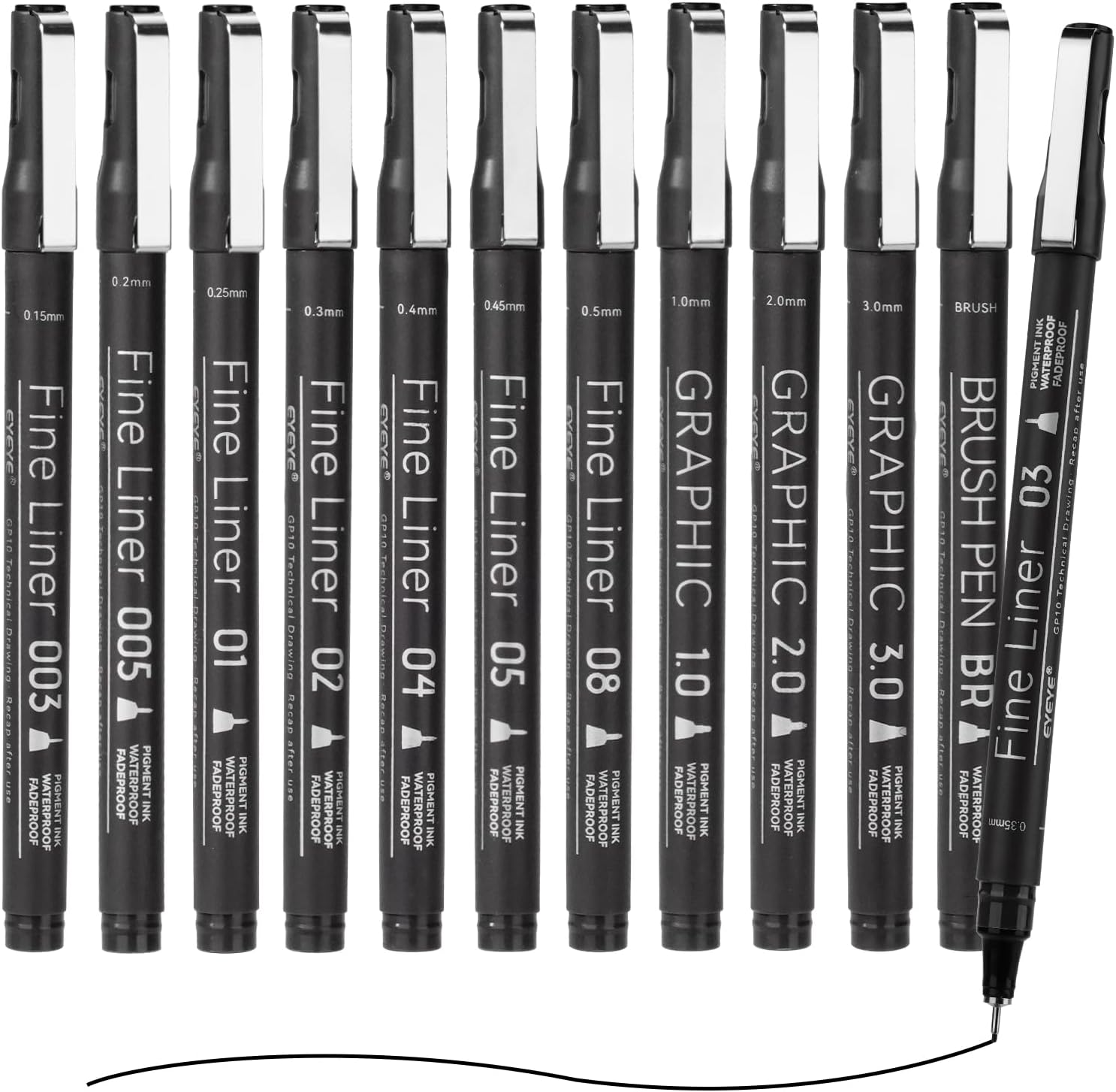 Micro Fineliner Pens Set, 12 B - Archive Box Set のレビューと価格