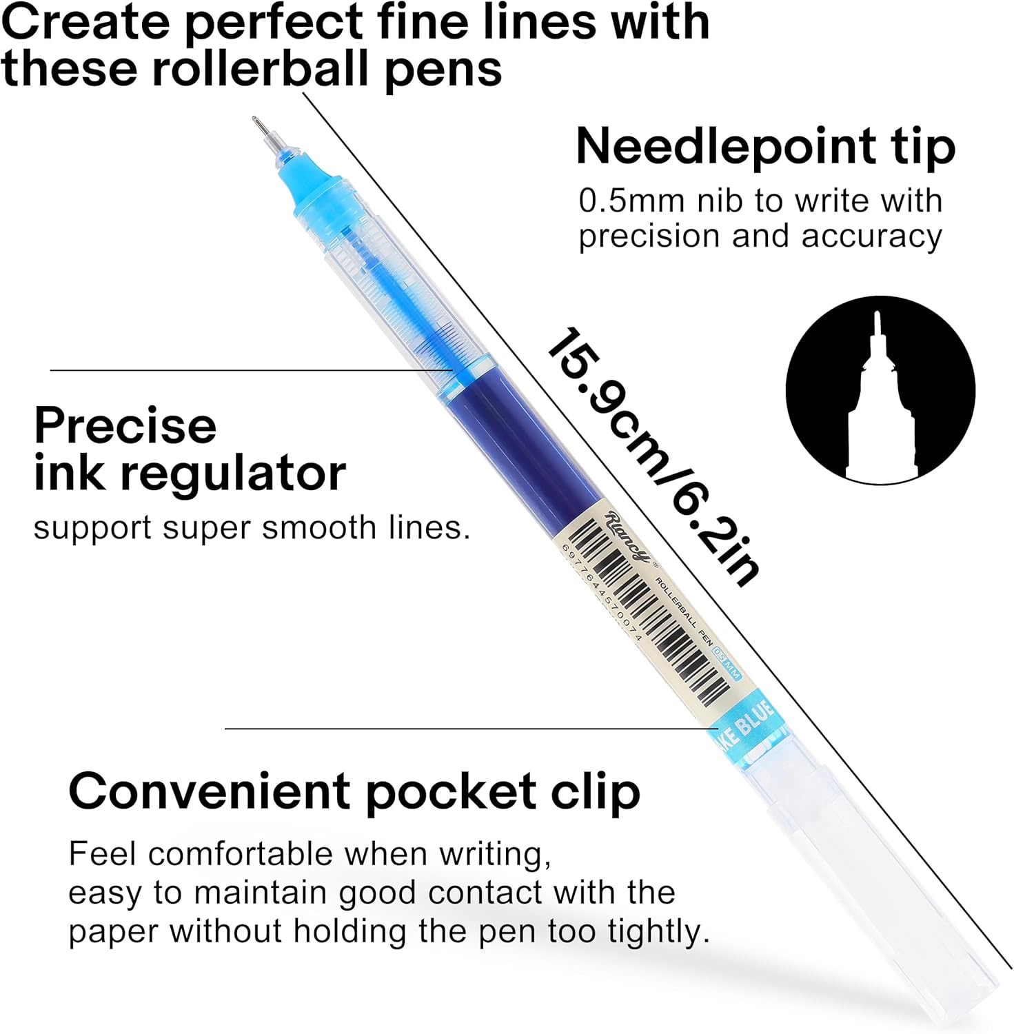 Liquid Ink Rollerball Gel Pens - Correction Pen Fine のレビューと価格