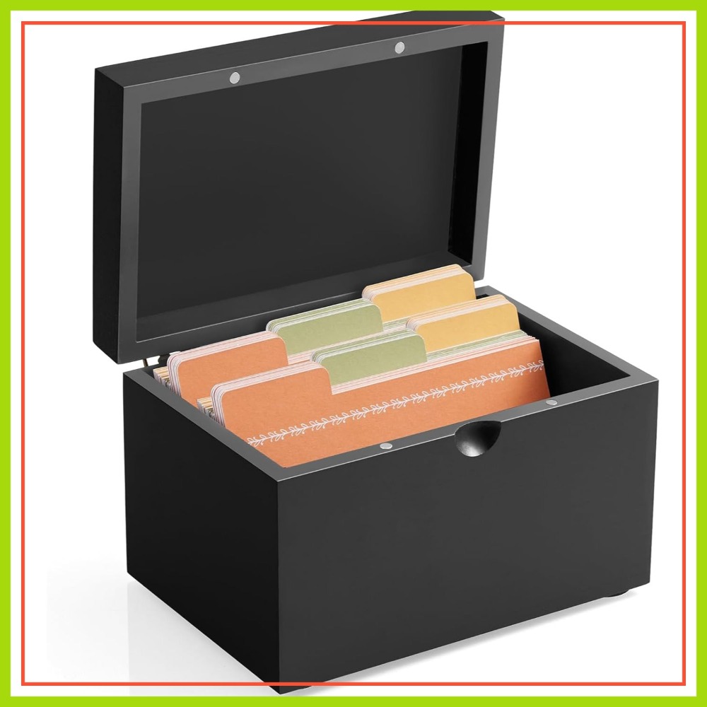 Wooden 3x5 Index Card Holder w - Index Card Holder のレビューと価格
