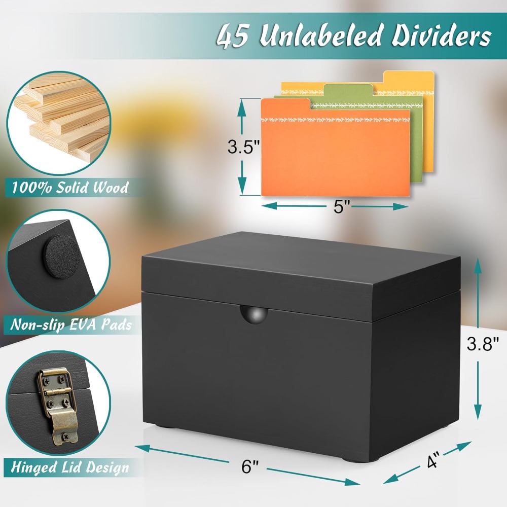 Wooden 3x5 Index Card Holder w - Index Card Holder のレビューと価格