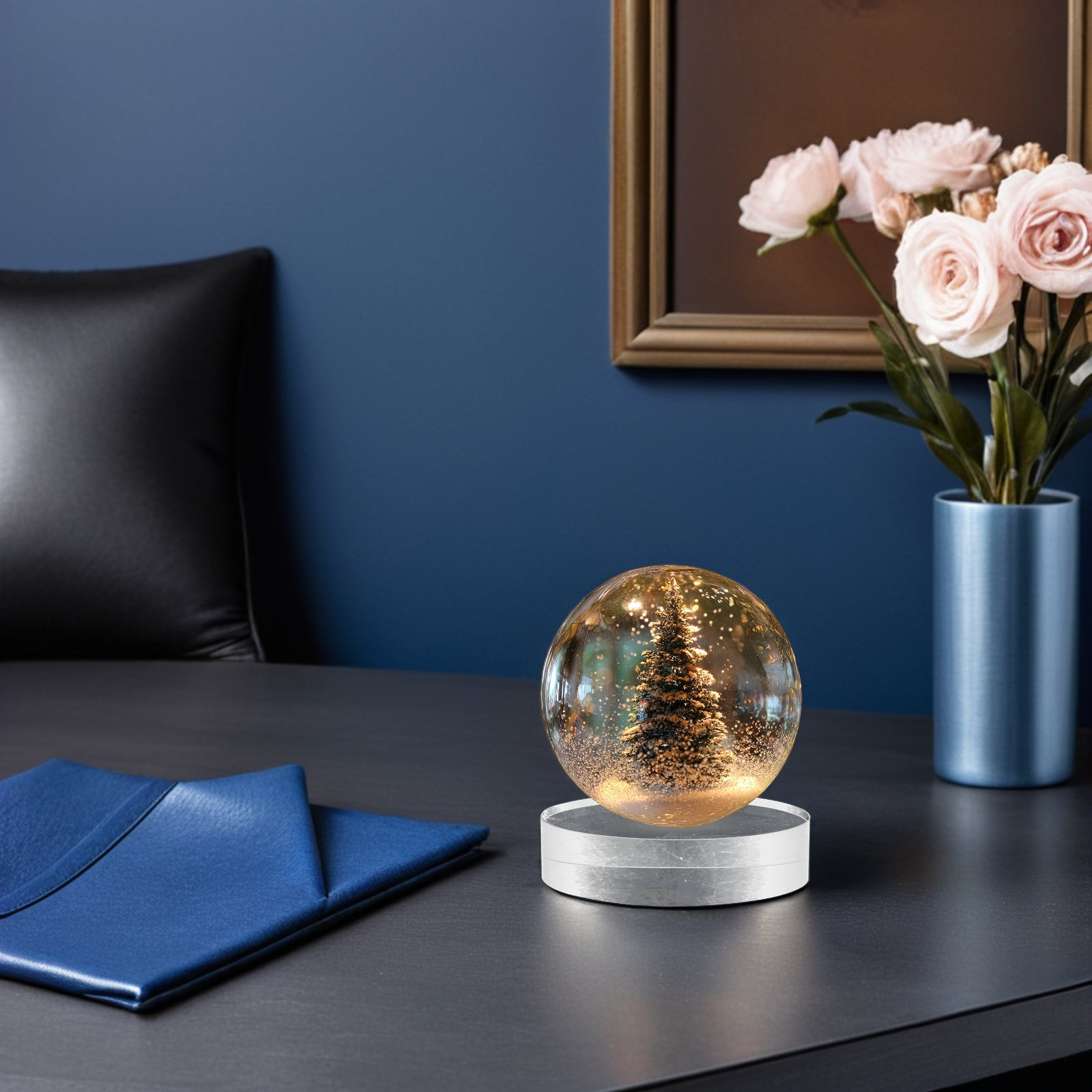 2Pcs Round Crystal Decorative  - Book Weight Glass のレビューと価格