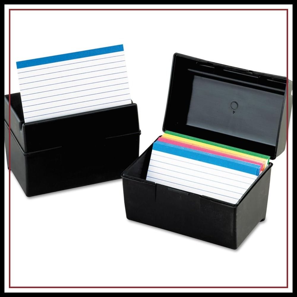 Plastic Index Card Box, 4x6 In - Card Index Box のレビューと価格