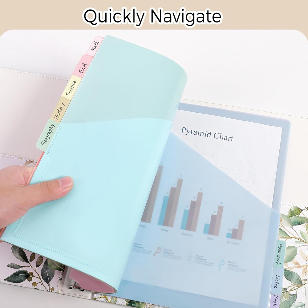 8 pcs A4 Pastel Binder Divider - Tab Divider A4 のレビューと価格