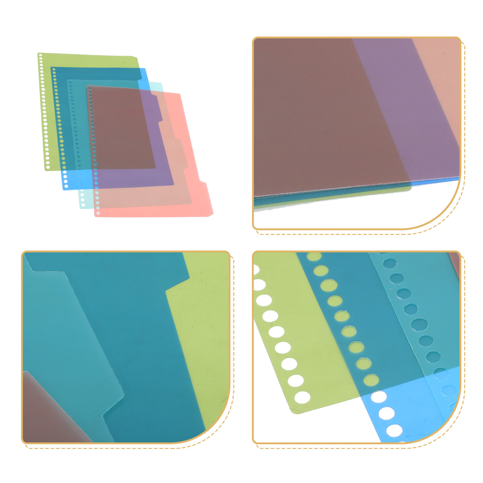 4Pcs Plastic Index Dividers fo - Tab Divider A4 のレビューと価格