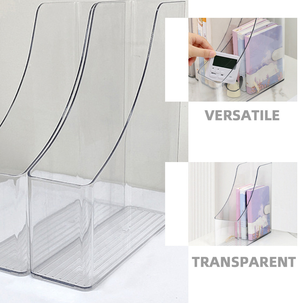 2Pcs Transparent File Organize - Magazine Holder Rack のレビューと価格