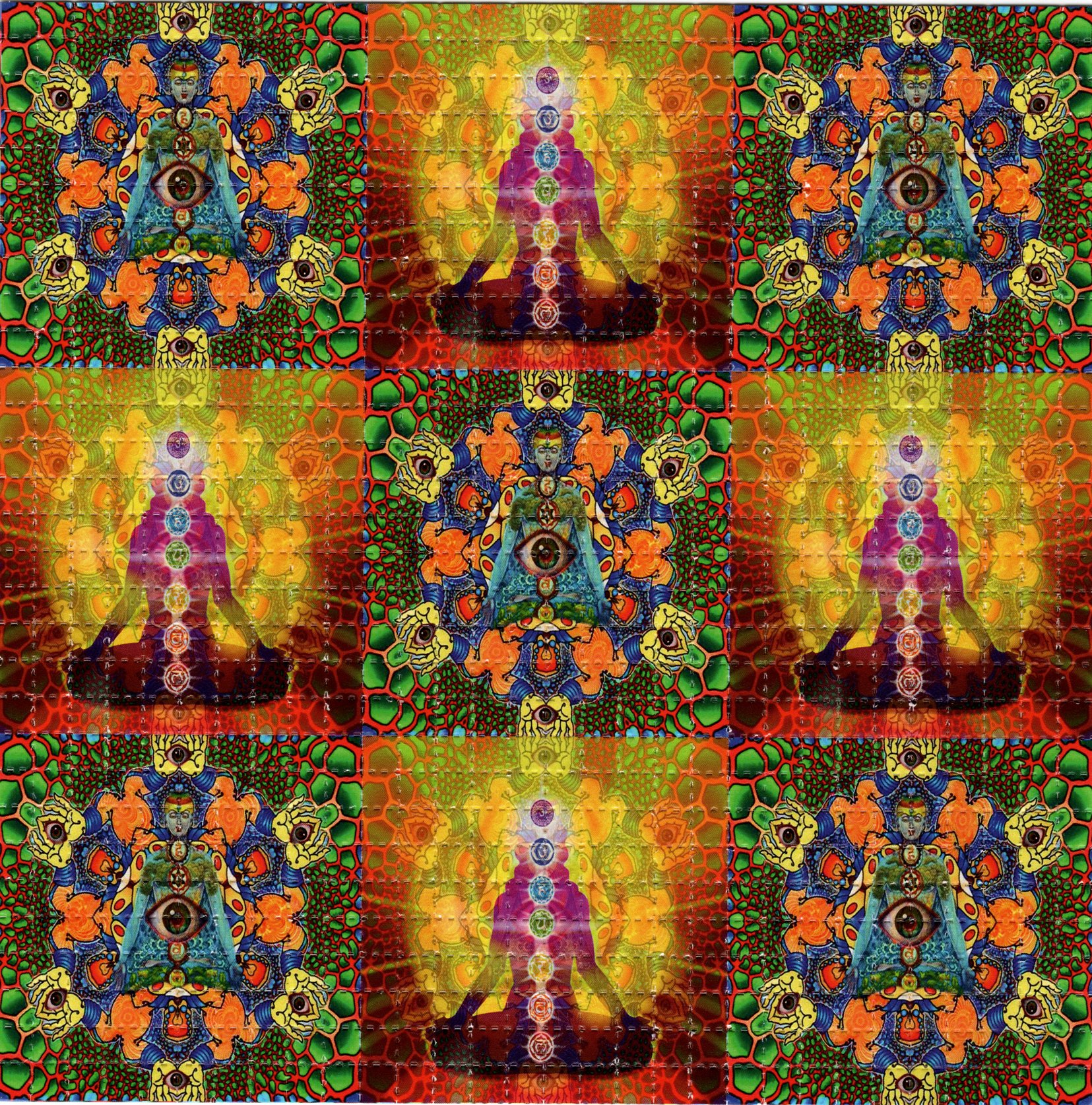 Chakras Psychedelic LSD Acid B - Ink Blotter Paper のレビューと価格
