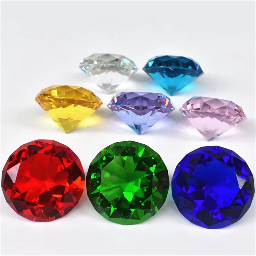 10 Colors Crystal Diamond Shap - Paper Weight Crystal のレビューと価格
