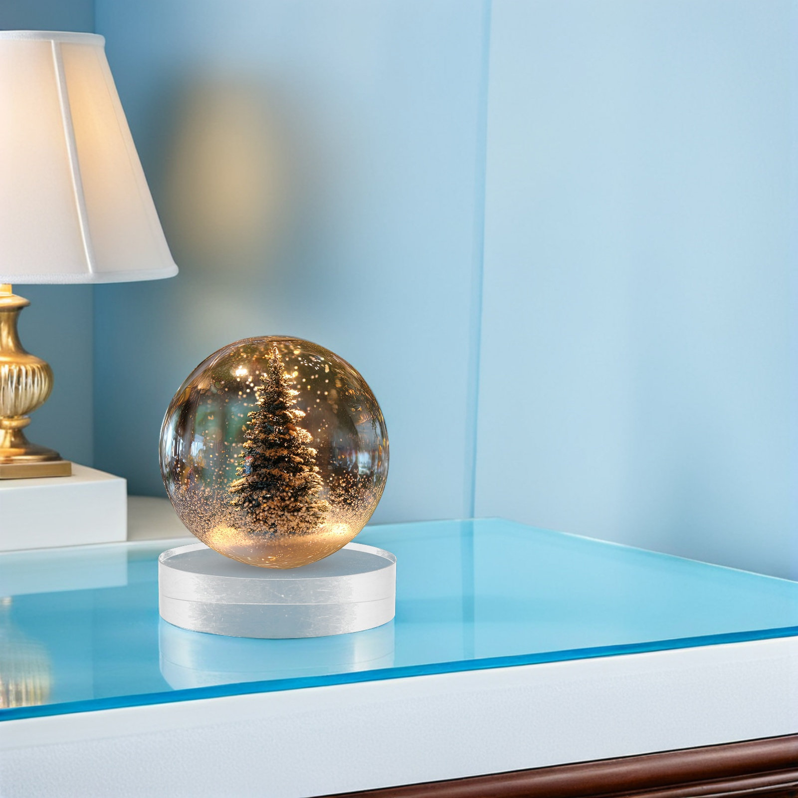 2Pcs Crystal Round Paperweight - Book Weight Glass のレビューと価格