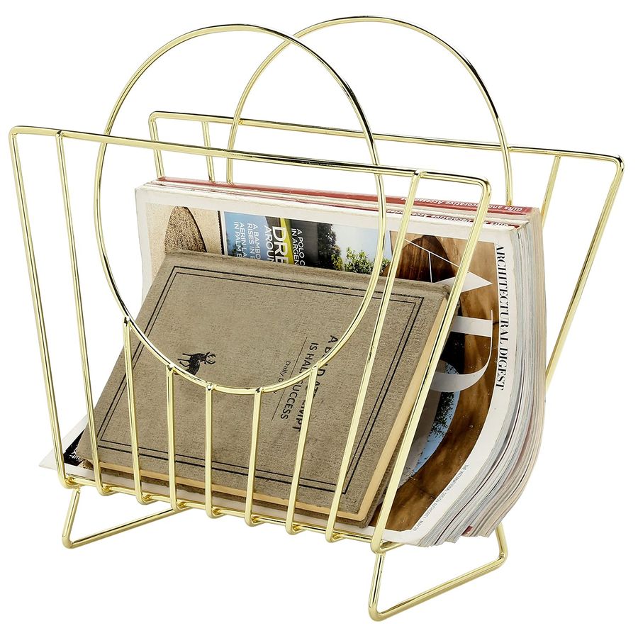 MidCentury Brass Plated Metal  - Magazine Holder Rack のレビューと価格