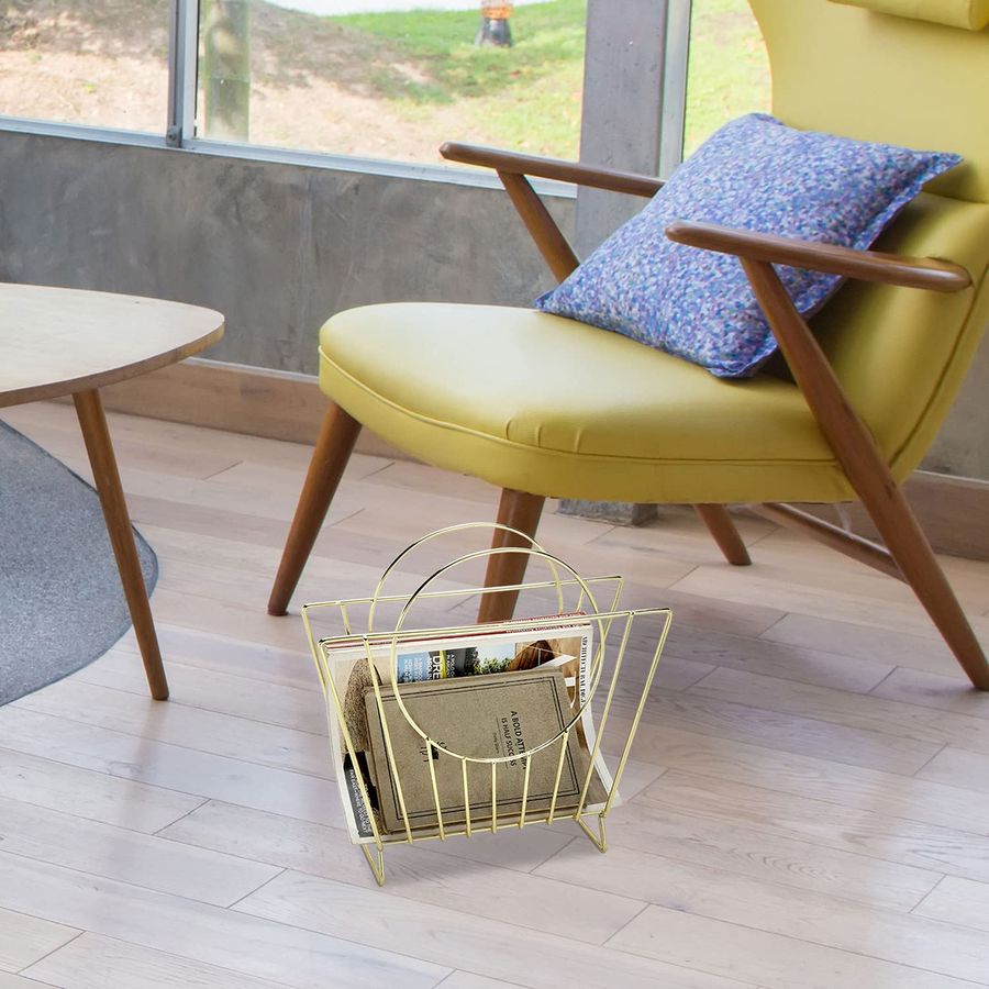 MidCentury Brass Plated Metal  - Magazine Holder Rack のレビューと価格