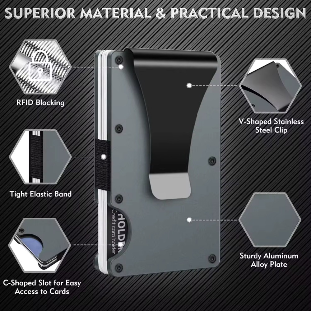 Aluminum Alloy Rfid Blocking C - Index Card Holder のレビューと価格