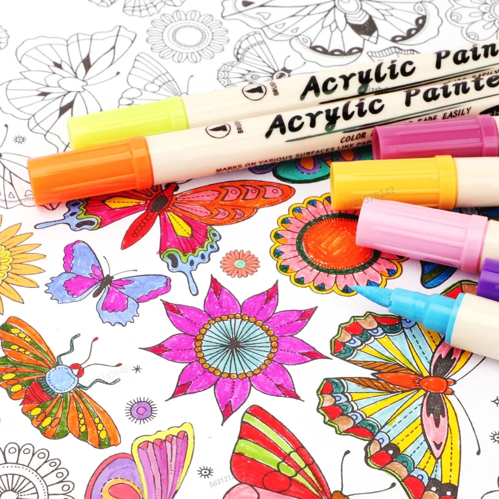 12-36 Colors Acrylic Paint Mar - Correction Pen Fine のレビューと価格