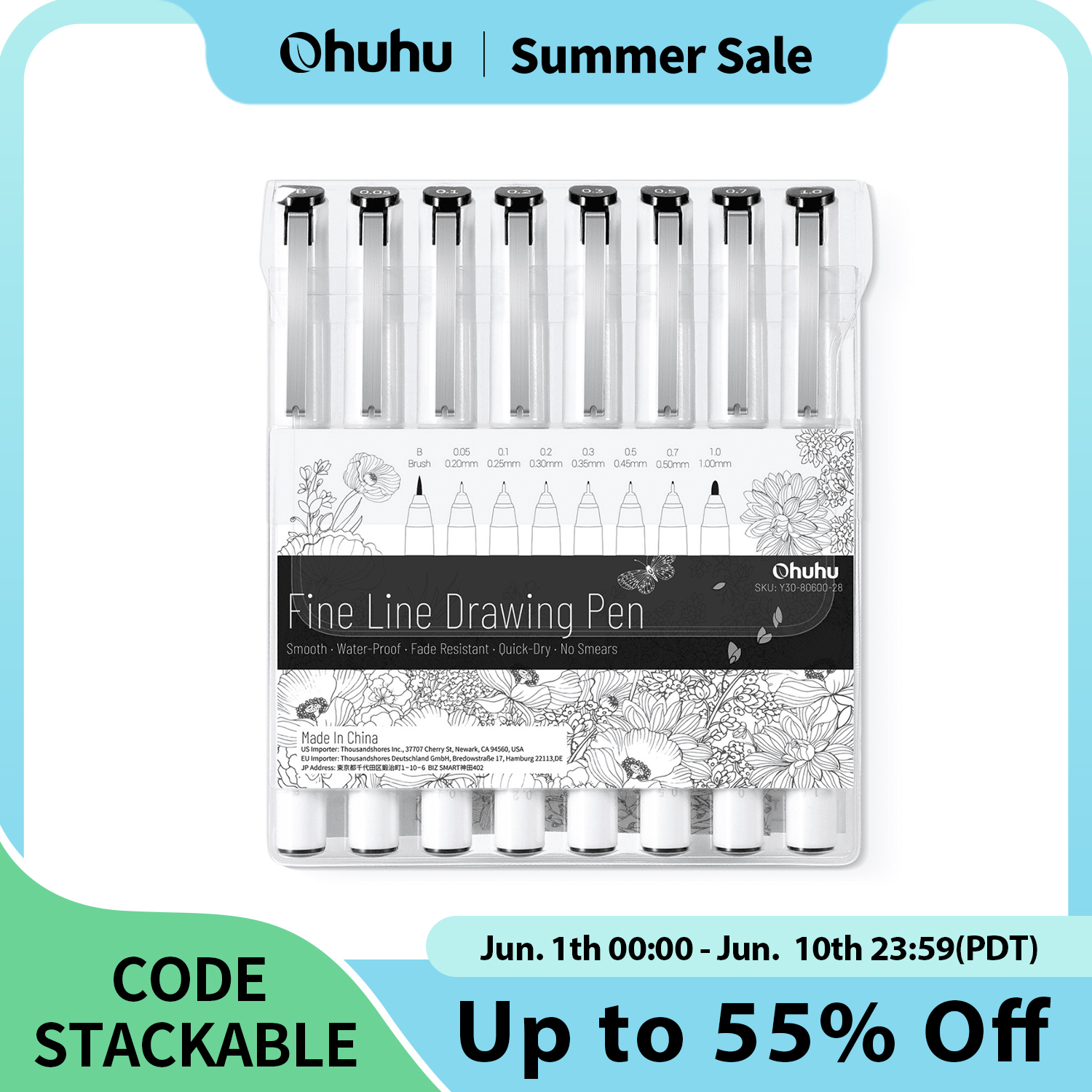 Ohuhu Micro Pen Fineliner Draw - Correction Pen Fine のレビューと価格