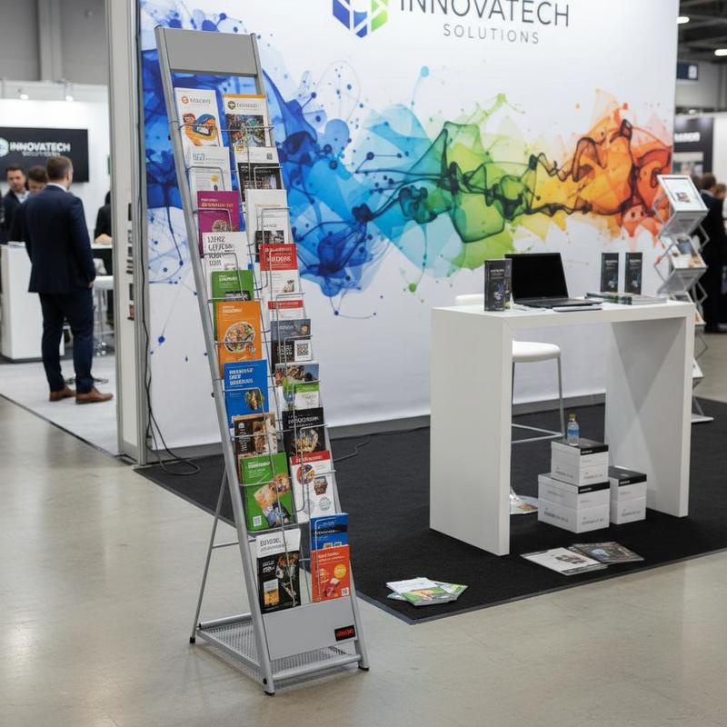 Brochure Display Rack, 10 Pock - Magazine Holder Rack のレビューと価格