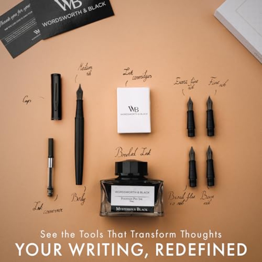 Fountain Pen Gift Set, Include - Fountain Pen Bottled Ink のレビューと価格