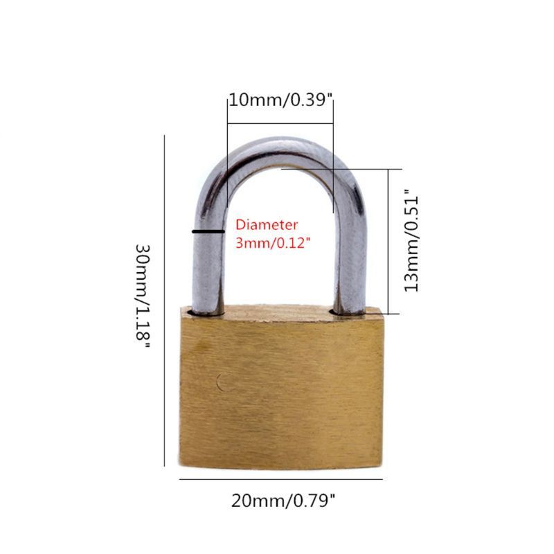Brass Padlock with Keys, Small - Letter Opener Brass のレビューと価格